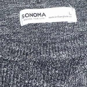 Sonoma men’s Charcoal Knit sweater, size L